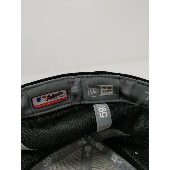 New Era 59Fifty Arizona Diamondbacks D Backs Fitted Hat Size 7 1/4 Black Red - Picture 11 of 12